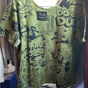 Disney Olive Green Graphic Tee